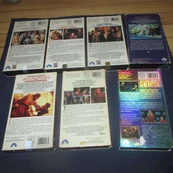 Star Trek 1-7 VHS Bundle of 7 tapes from the 1980s to 1990s - Picture 2 of 12